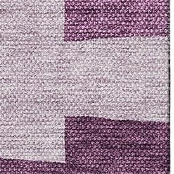 HomeRoots 9' X 12' Merlot Gray Ivory Geometric Washable Area Rug – Stain Resistant, UV Protected, Durable Design 654939
