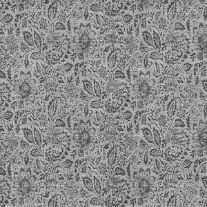 HomeRoots 10' Gray and Silver Floral Area Rug - Washable, UV-Protected, Ideal for High-Traffic Spaces 654982