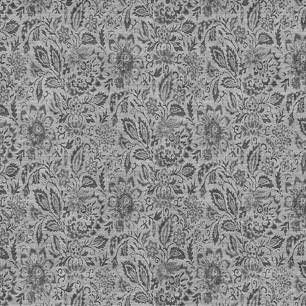 HomeRoots 10' Gray and Silver Floral Area Rug - Washable, UV-Protected, Ideal for High-Traffic Spaces 654982