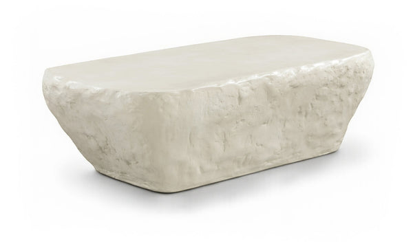 Meridian Furniture Rockford Fiber Reinforced Concrete Coffee Table Art Deco Geometric Indoor Outdoor Lounge Use Taupe 654Taupe-CT