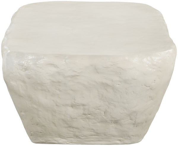 Meridian Furniture Rockford Fiber Reinforced Concrete Coffee Table Art Deco Geometric Indoor Outdoor Lounge Use Taupe 654Taupe-CT
