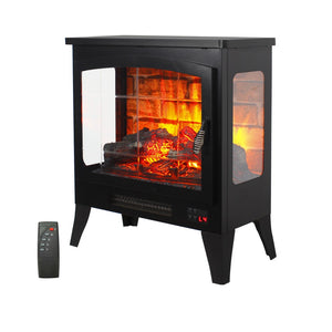 English Elm 21 Inch Three-sided Electric Fireplace Stove with 3d Flame and Remote Control W1769P346175