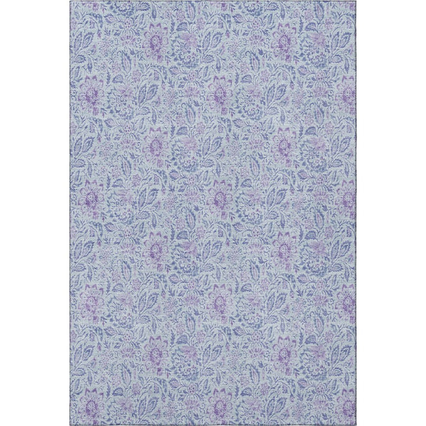 HomeRoots 10' Sky Blue & Purple Floral Area Rug - Washable, UV Protected, Stain Resistant for Stylish Living Spaces 655012