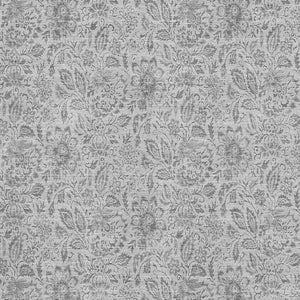 HomeRoots 5' X 8' Silver and Gray Floral Area Rug - Washable, Stain-Resistant, UV Protected for Everyday Use 655014