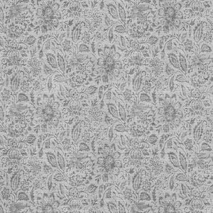 HomeRoots 8' X 10' Silver and Gray Floral Washable Area Rug – Stylish, Durable, UV Protected for Busy Homes 655016