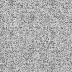 HomeRoots 9' X 12' Silver and Gray Floral Area Rug - Washable, UV Protected, Durable & Stylish for Homes 655017