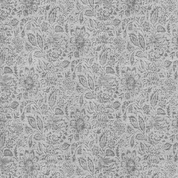 HomeRoots 9' X 12' Silver and Gray Floral Area Rug - Washable, UV Protected, Durable & Stylish for Homes 655017
