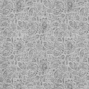 HomeRoots 10' X 14' Silver and Gray Floral Area Rug – Washable, UV Protected, Durable for Busy Homes! 655018