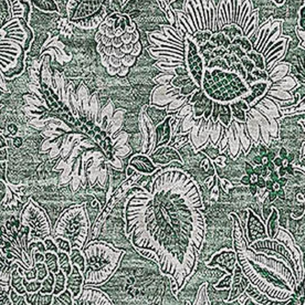 HomeRoots 5' X 8' Sage and Silver Floral Area Rug – Washable, UV Protected, Durable & Perfect for High-Traffic Spaces 655086
