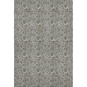 HomeRoots 5' X 8' Taupe and Beige Floral Area Rug - Washable, UV Protected, Perfect for Homes with Kids & Pets 655098