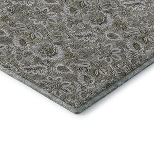 HomeRoots 10' X 14' Elegant Taupe & Beige Floral Area Rug – Durable, Stain-Resistant, UV Protected for Homes 655102
