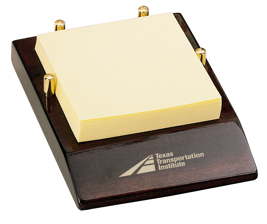 Hekman Furniture 655107 Notepad Caddy Ii - Elegant Rosewood Desk Accessory With Brass Accents & Gift Box Included Rosewood Note Pad Caddy Ii 655107