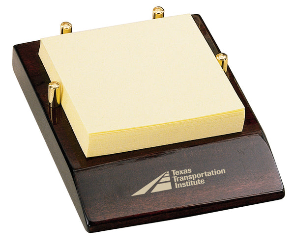 Hekman Furniture 655107 Notepad Caddy Ii - Elegant Rosewood Desk Accessory With Brass Accents & Gift Box Included Rosewood Note Pad Caddy Ii 655107