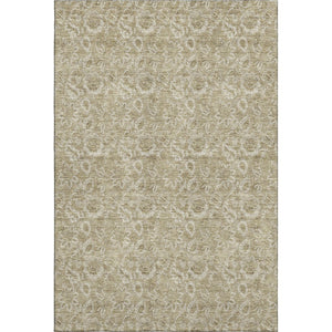 HomeRoots 8' X 10' Beige & Taupe Floral Washable Area Rug with UV Protection - Durable & Stylish for Any Room 655118