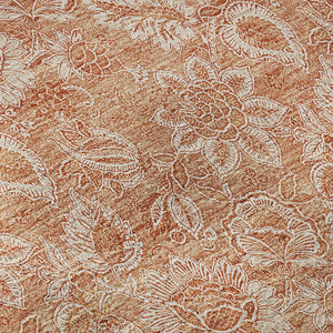 HomeRoots 5' X 8' Salmon Floral Washable Area Rug - Durable, UV-Protected, Easy-Care Design for High-Traffic Spaces 655146