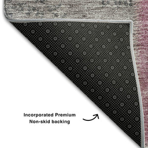 HomeRoots 8' X 10' Vibrant Copper Blue & Purple Patchwork Area Rug - Washable, UV-Protected & Stain-Resistant! 655160