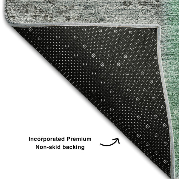 HomeRoots 8' X 10' Vibrant Green, Blue & Purple Patchwork Washable Area Rug with UV Protection & Stain Resistance 655172