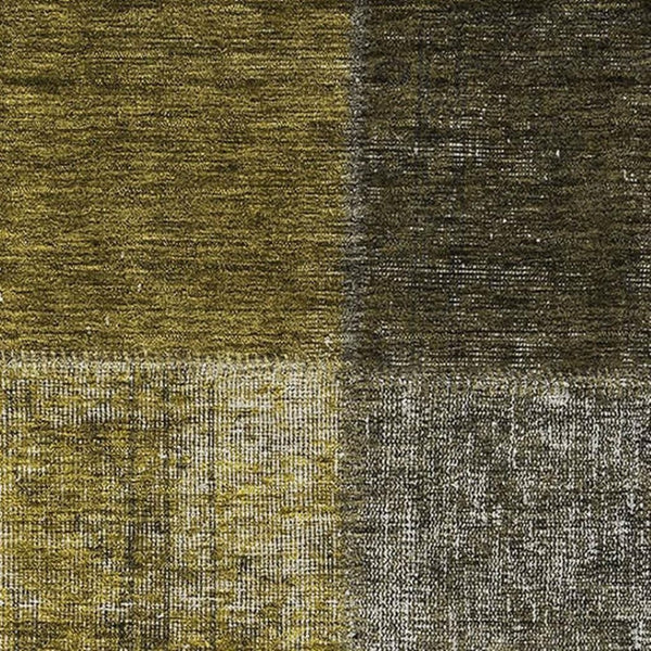 HomeRoots 5' X 8' Stylish Coffee Gold Taupe Patchwork Area Rug - Washable, UV-Protected, Stain-Resistant Design 655182
