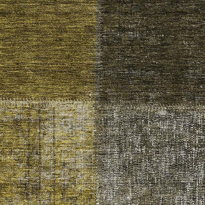 HomeRoots 8' X 10' Cozy Coffee Gold Taupe Patchwork Area Rug - Washable, UV Protected & Stain Resistant Design 655184