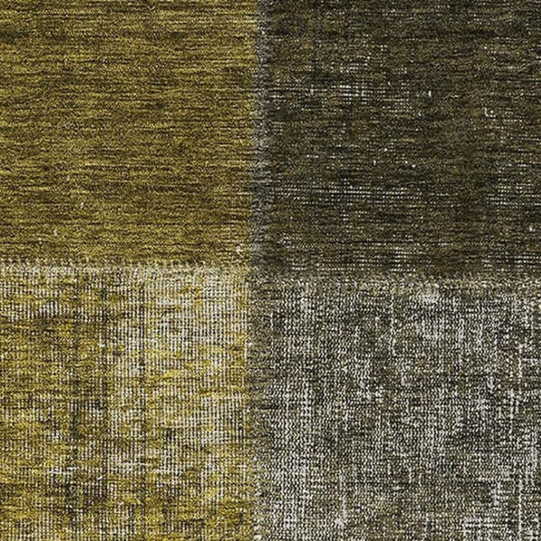HomeRoots 8' X 10' Cozy Coffee Gold Taupe Patchwork Area Rug - Washable, UV Protected & Stain Resistant Design 655184