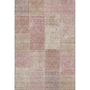 HomeRoots 5' X 8' Blush and Beige Patchwork Area Rug - Stylish, Stain-Resistant, UV Protected for Everyday Use 655218