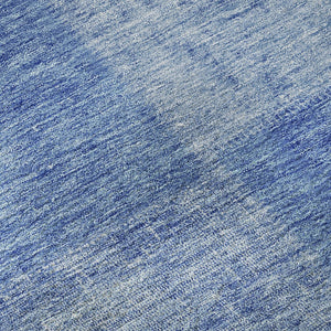 HomeRoots 5' X 8' Denim Blue & Ivory Patchwork Area Rug – Durable, Washable, UV-Protected for Modern Spaces 655224