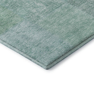 HomeRoots 5' X 8' Teal and Ivory Patchwork Area Rug - Washable, UV-Protected, Durable for High-Traffic Spaces 655236