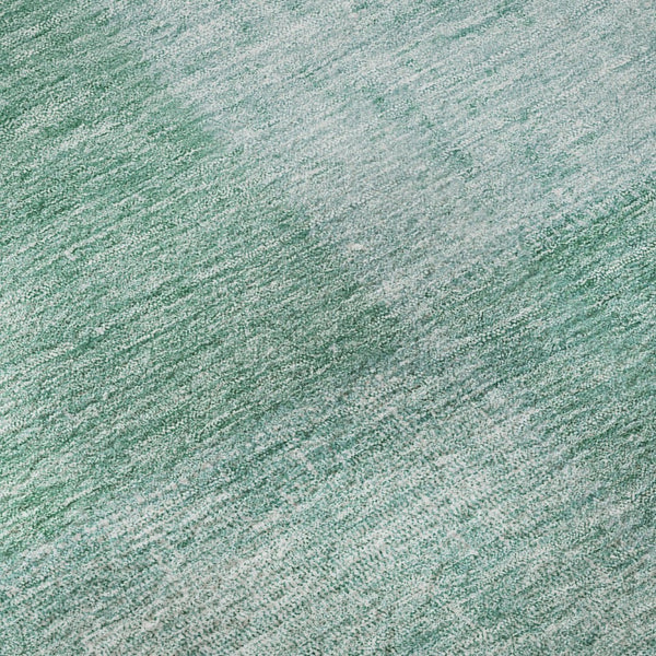 HomeRoots 9' X 12' Teal & Ivory Patchwork Area Rug - Durable, Washable, UV-Protected for Stylish Spaces! 655239