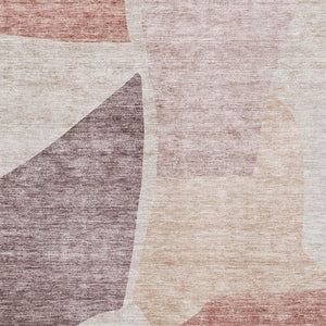 HomeRoots 5' X 8' Washable Blush and Plum Abstract Area Rug with UV Protection - Durable, Stylish, Kid & Pet Friendly 655254