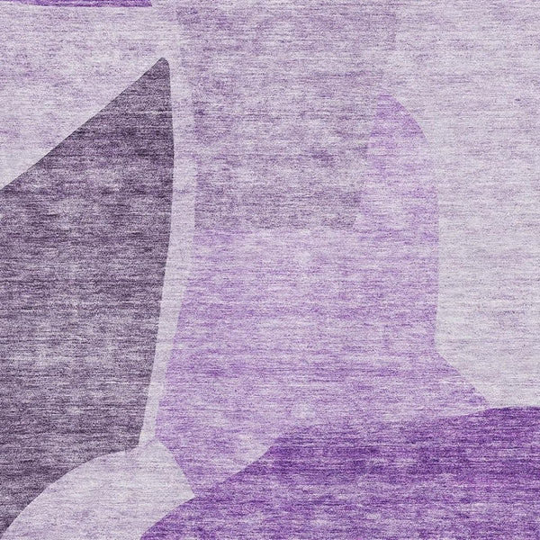 HomeRoots 5' X 8' Modern Eggplant & Ivory Abstract Area Rug - Stain Resistant, UV Protection & Washable Design 655266