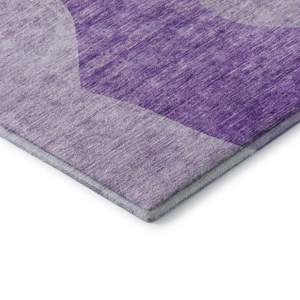 HomeRoots 10' X 14' Eggplant and Ivory Abstract Area Rug - Washable, UV-Protected, Perfect for High-Traffic Homes 655270