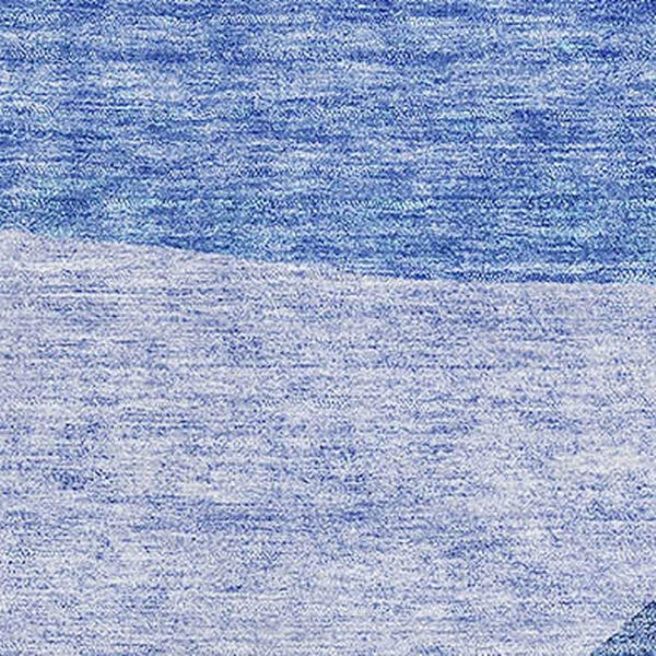 HomeRoots 5' X 8' Navy Blue & Ivory Abstract Area Rug - Washable, UV Protected, Durable & Stain Resistant Design 655278