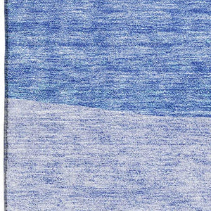 HomeRoots 8' X 10' Navy Blue & Ivory Abstract Area Rug - Washable, UV-Protected, Perfect for Busy Homes! 655280
