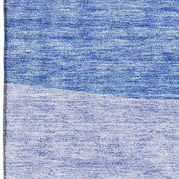 HomeRoots 8' X 10' Navy Blue & Ivory Abstract Area Rug - Washable, UV-Protected, Perfect for Busy Homes! 655280