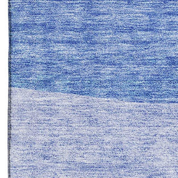 HomeRoots 10' Navy Blue & Ivory Abstract Area Rug – Washable, UV-Protected, Perfect for High-Traffic Spaces! 655282
