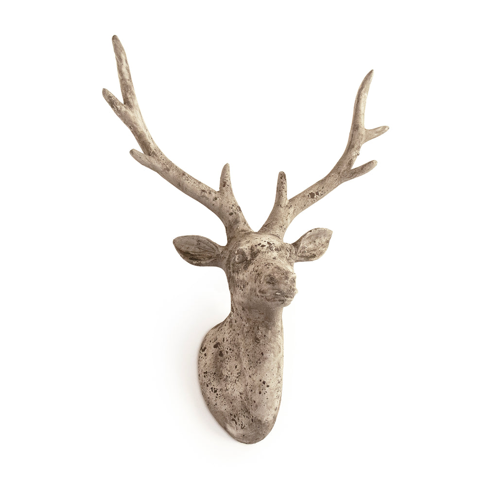 Distressed Grey Wash Deer Head (6552L A344) Zentique
