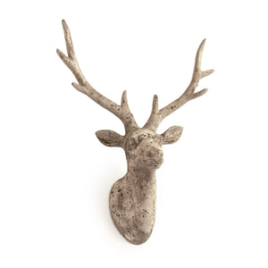 Distressed Grey Wash Deer Head (6552L A344) Zentique