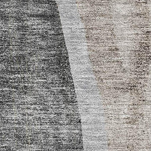 HomeRoots 8' X 10' Charcoal and Ivory Abstract Area Rug - Washable, UV Protected, Perfect for Busy Homes! 655316