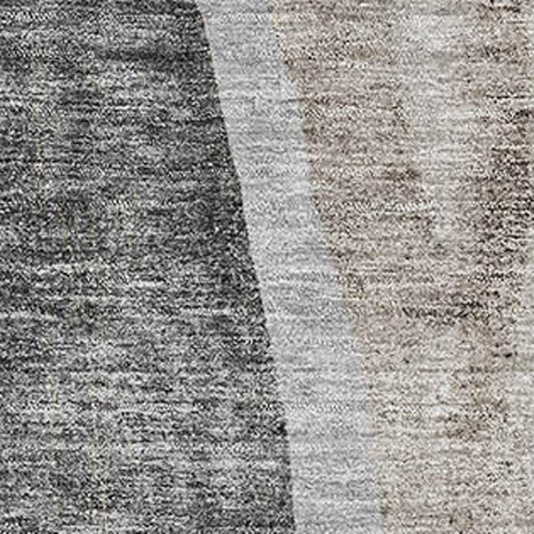 HomeRoots 8' X 10' Charcoal and Ivory Abstract Area Rug - Washable, UV Protected, Perfect for Busy Homes! 655316