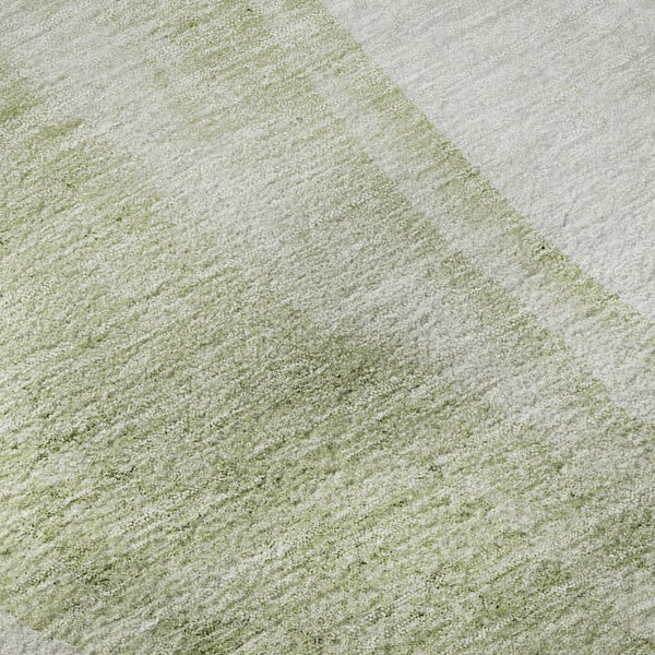 HomeRoots 8' X 10' Olive Green Abstract Area Rug – Washable, Stain Resistant, UV Protected for Modern Spaces 655328
