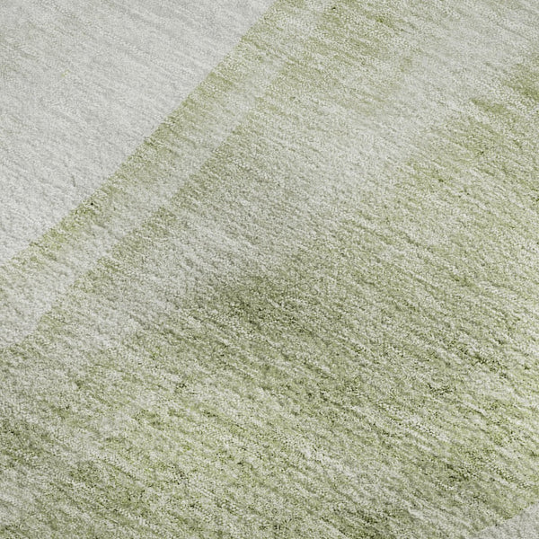 HomeRoots 8' X 10' Olive Green Abstract Area Rug – Washable, Stain Resistant, UV Protected for Modern Spaces 655328