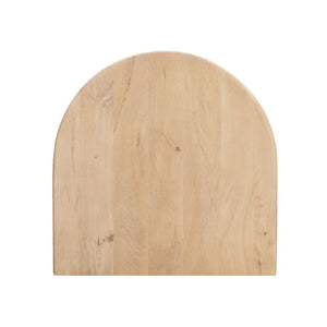 HomeRoots 22" Solid Mango Wood Block End Table with Shelf - Stylish, Rustic, and Ready to Use for Any Room 655329