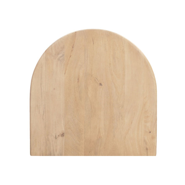 HomeRoots 22" Solid Mango Wood Block End Table with Shelf - Stylish, Rustic, and Ready to Use for Any Room 655329
