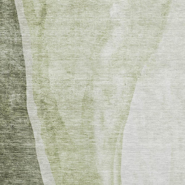 HomeRoots 10' Olive Green & Ivory Abstract Washable Area Rug - Stain Resistant, UV Protected for Homes & Pets 655331