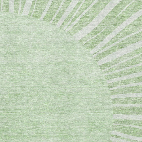 HomeRoots 5' X 8' Artichoke Green Abstract Area Rug - Washable, UV Protected, Durable, Stylish for Any Space 655345
