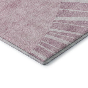 HomeRoots 8' X 10' Blush And Ivory Abstract Area Rug – Washable, Stain-Resistant, UV Protected for Modern Homes 655359