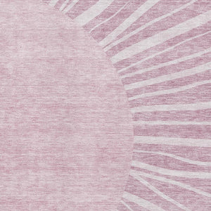 HomeRoots 10' X 14' Blush and Ivory Abstract Area Rug - Washable, UV Protected, Durable for Modern Homes 655361