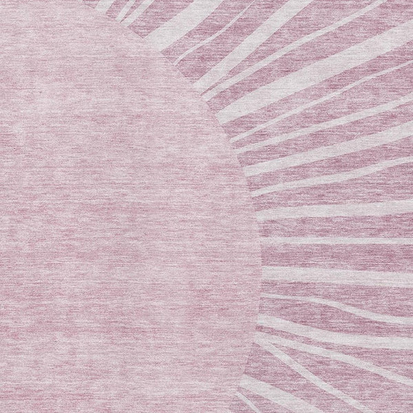 HomeRoots 10' X 14' Blush and Ivory Abstract Area Rug - Washable, UV Protected, Durable for Modern Homes 655361