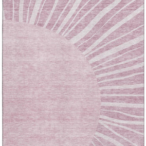 HomeRoots 10' X 14' Blush and Ivory Abstract Area Rug - Washable, UV Protected, Durable for Modern Homes 655361