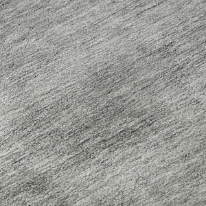 HomeRoots 8' X 10' Charcoal & Silver Abstract Washable Area Rug - UV Protection, Stain Resistant, Durable Design 655371